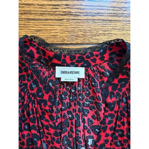 Zadig & Voltaire Tink Leo Blouse NWOT Small - Picture 10 of 11